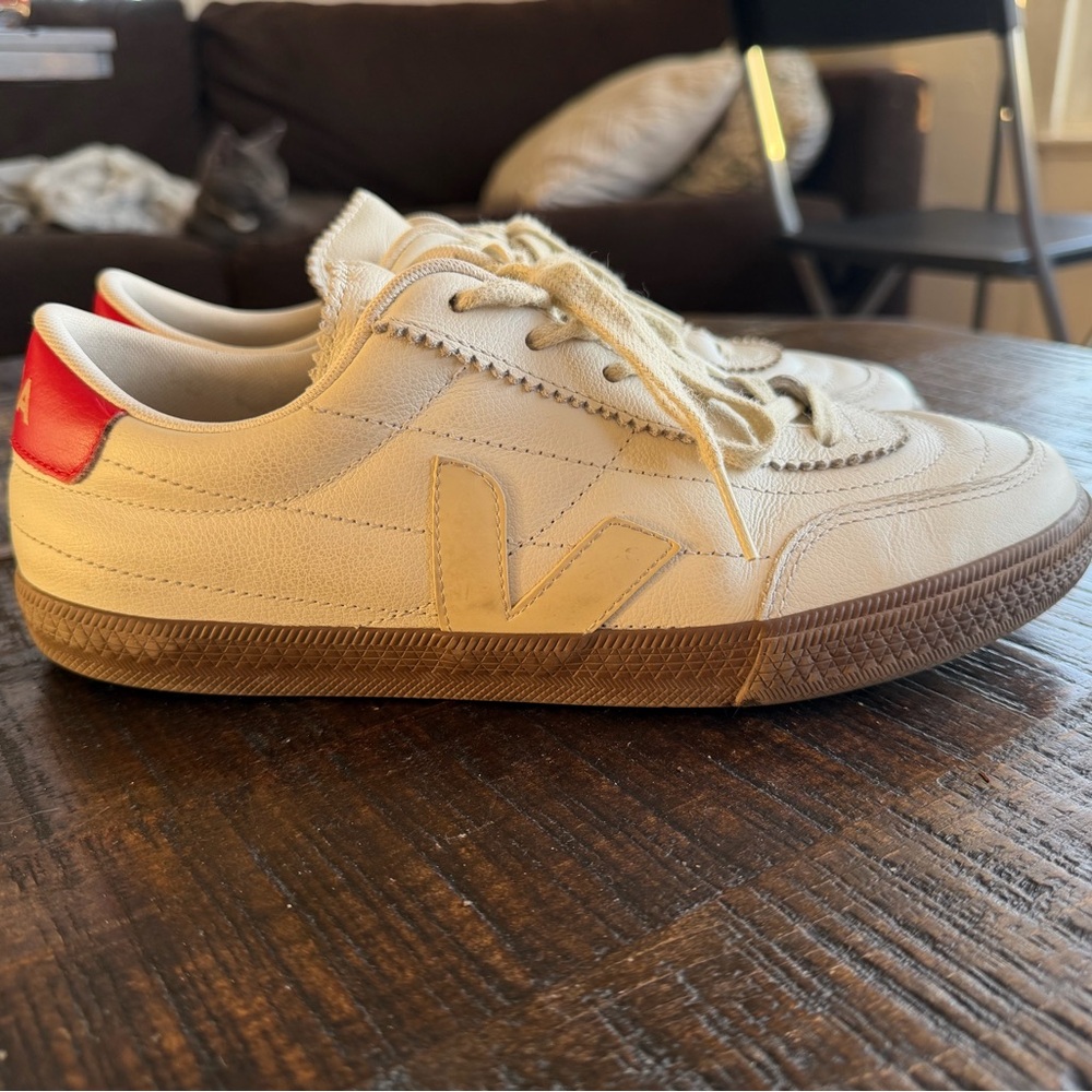 Veja Panenka Leather Sneakers White Red EU 41 US 9